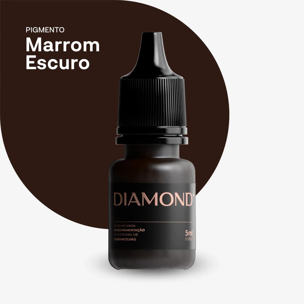 Pigmento Para Micropigmentação Diamond Marrom Escuro 5ml