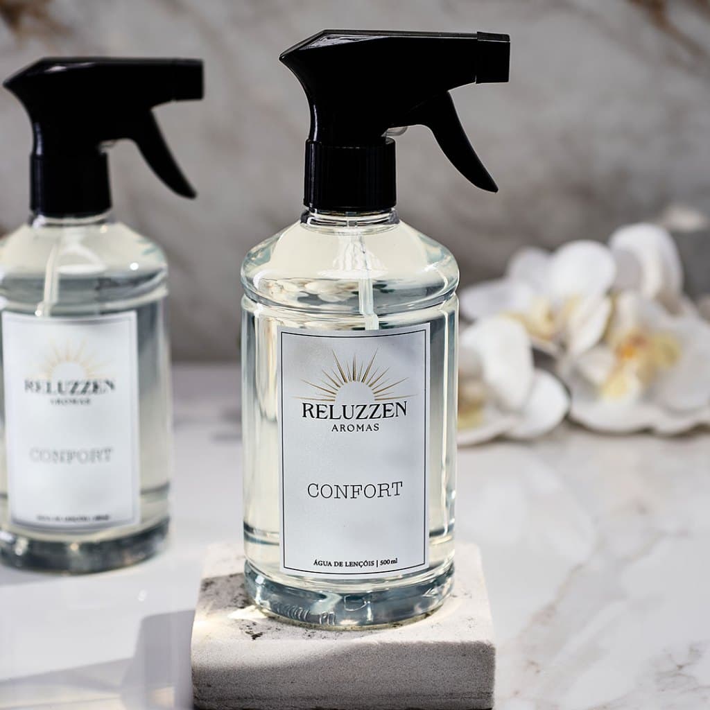 Água de Lençóis Confort 500ml Perfume para Tecidos Aromatizador Essência Premium