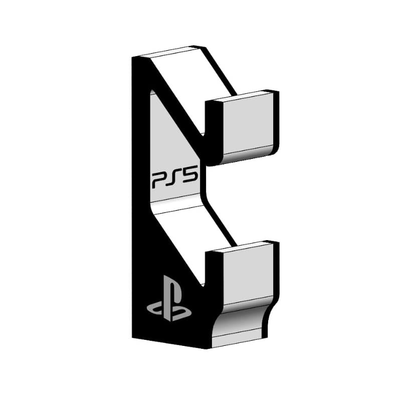 Suporte p/ Controle PS5 / Xbox – Suporte Duplo p/ 2 Controles Gamer | Organizador Joystick PS5 Xbox Impresso em 3D PLA