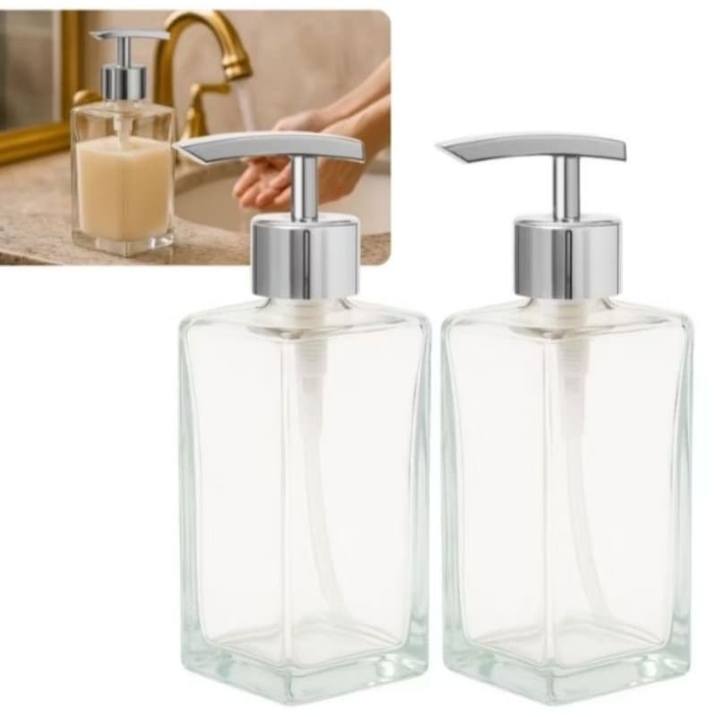 vidro saboneteira 250ml com valvula luxo (1unidade)
