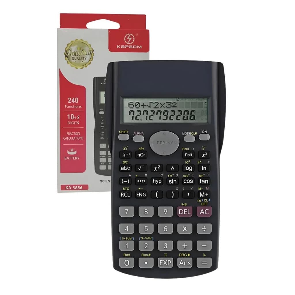Calculadora Científica Kapbom KA-5856 240 Funções Display 2 Linhas