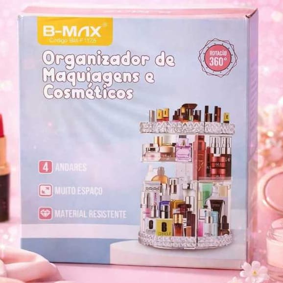 Organizador Rotativo de Maquiagem e Cosméticos B-MAX BM-F1125