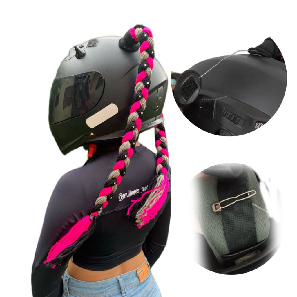 Trancinhas maria xiquinha acessório para capacete de moto ANTIPERDA