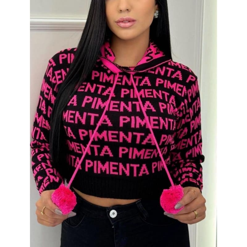 CROPPED POMPOM DE CROCHÉ SAL & PIMENTA ORIGINAL 🌶