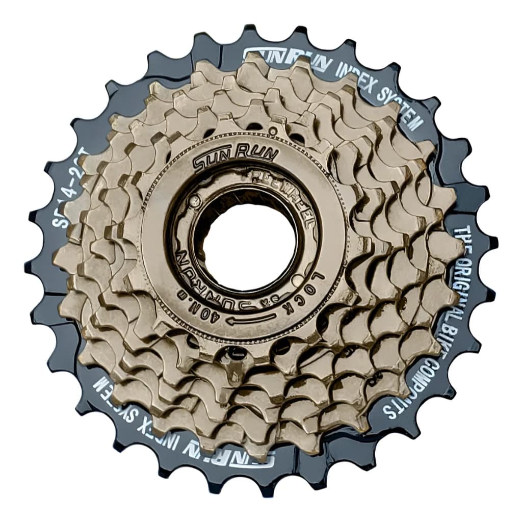 Catraca Roda Livre 7 Velocidades 14-28 Sunrun Index - Durável, Fácil Instalação, Compatível com Shimano