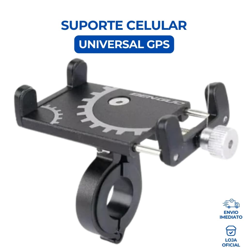 Suporte Celular Alumínio Bicicleta Moto Gps Universal Premium