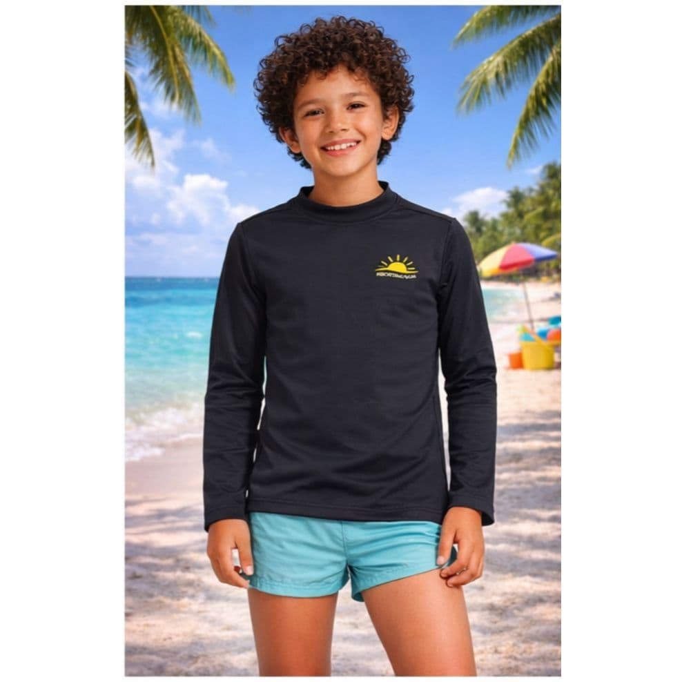 Camisa UV50 Infantil Blusa de proteção solar menino e menina 1 a 8 anos