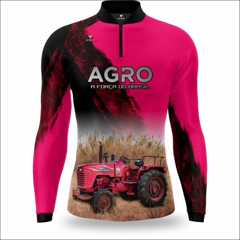 Matreiro Camiseta UV Pink Manga Longa Proteção Solar