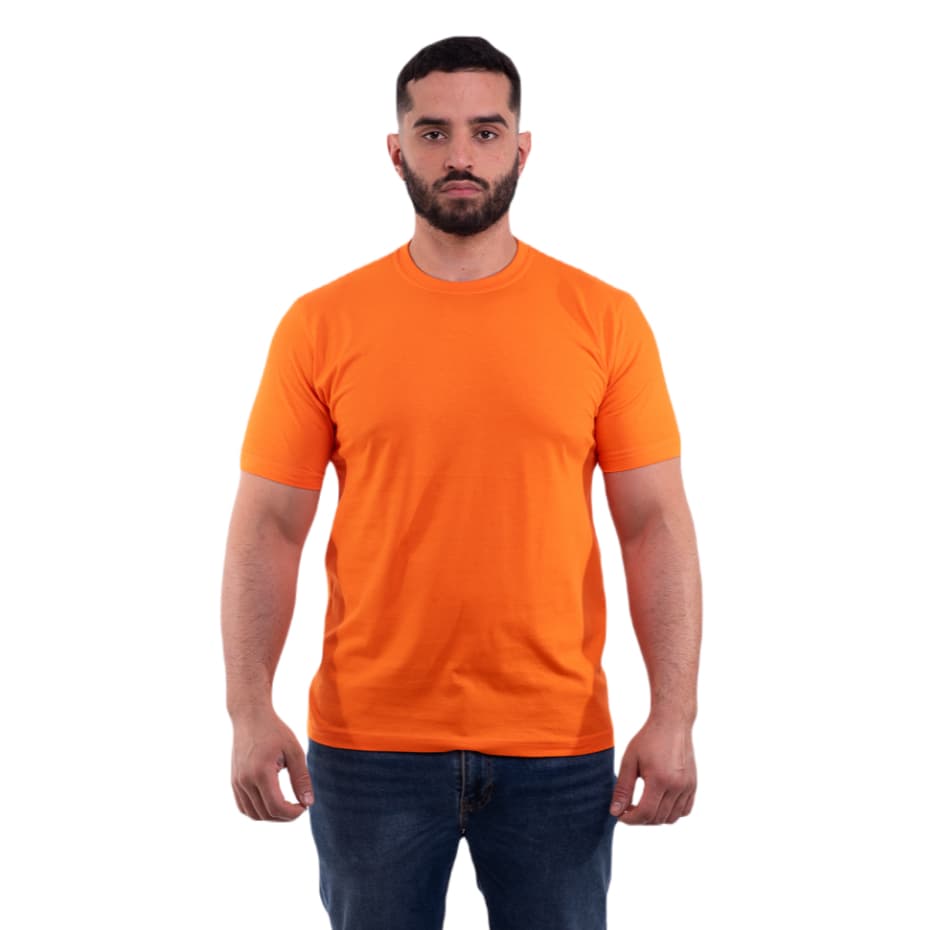 Camiseta 100% Algodão Masculina Malha Penteada Lisa Gola Redonda - Diversas Cores