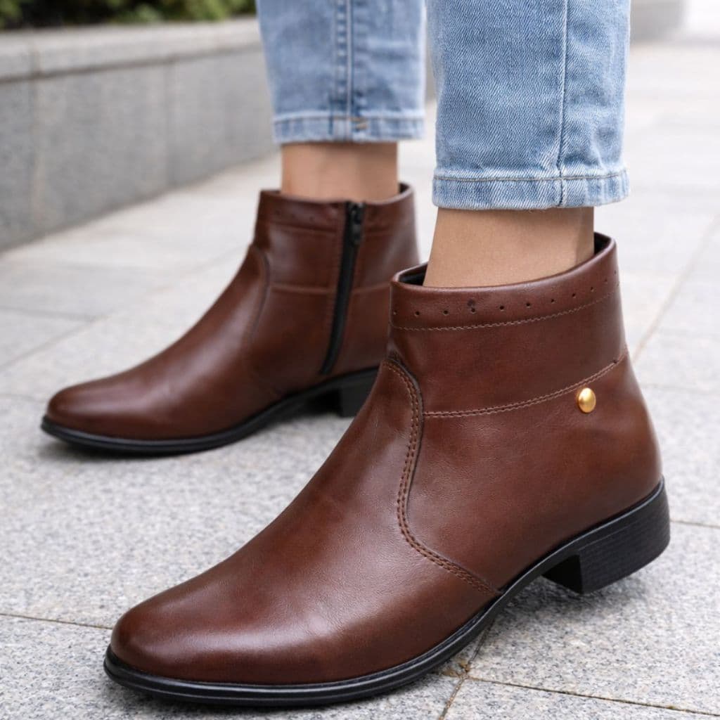 Bota Coturno Feminino Estiloso Confortável Leve Cano Curto Casual Chic Dia a Dia