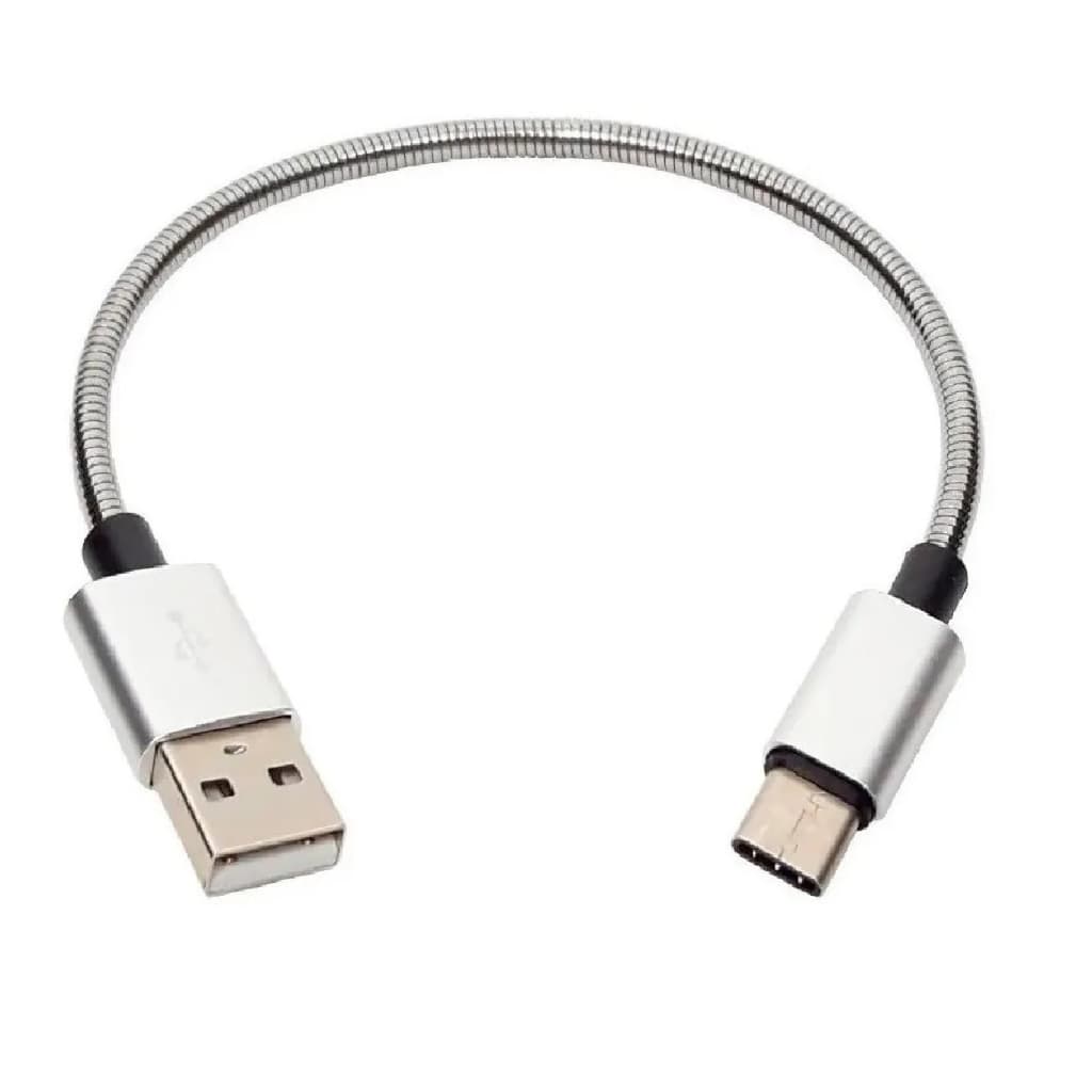 Cabo Type C Usb Power Bank Curto Blindado Turbo 6A - 24 Cm