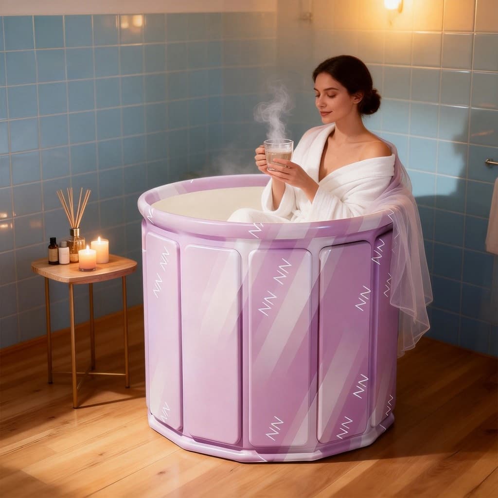 Banheira Dobrável SPA Adulto 70cm com Isolamento Térmico Eficiente