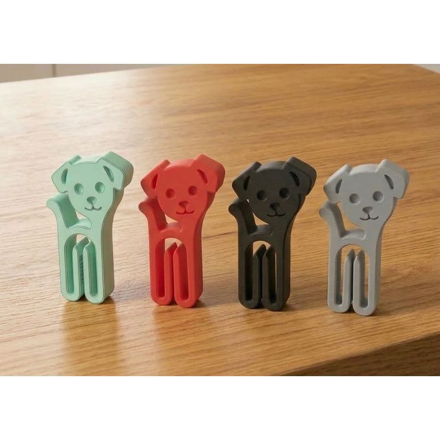 Kit Com 4 Ou Mais Clipes Prendedores Para Fechar Embalagem Pet -  Formato Cachorro