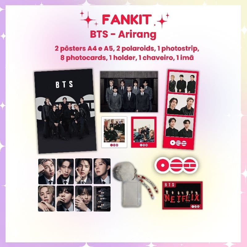 Fankit Arirang Bangtan Boys - 16 itens fanmades (LEIA A DESCRIÇÃO)