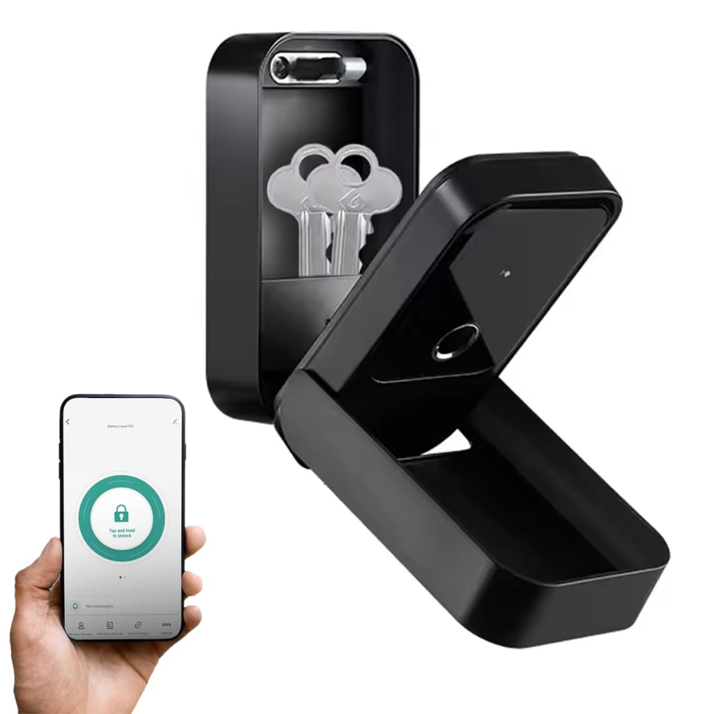 Chaveiro Eletrônico Parede com App Digital Anti Furto Aluguel Portaria Escritório Resistente a Chuva Portátil Fixo