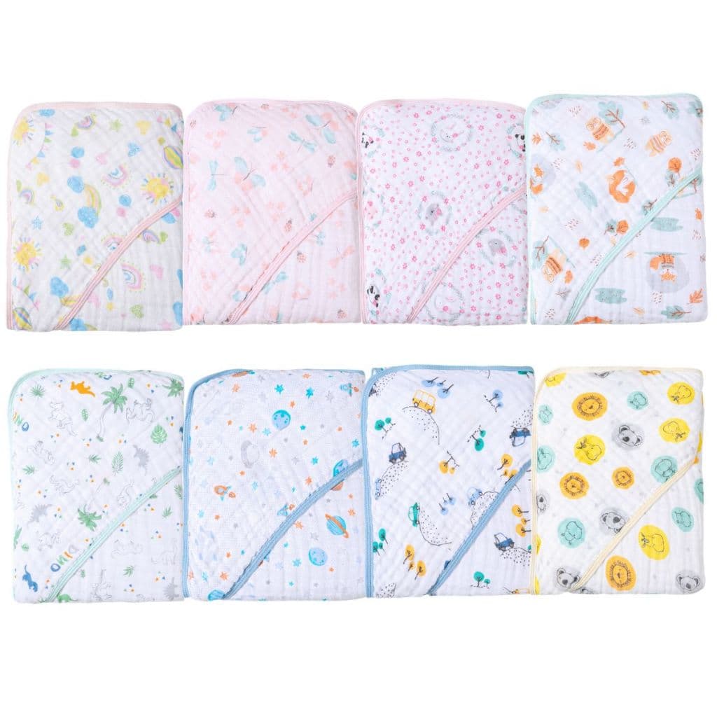 Toalha De Banho 100% Algodão para Bebê 80x80 Soft Tecido Fralda Macia Toalha com Capuz