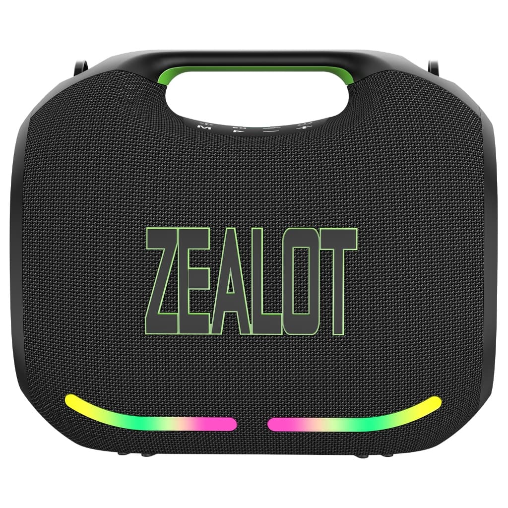 【Envio Imediato】Caixa de Som Bluetooth ZEALOT-ZE01 Boombox 120W | RGB, IPX6, 24000mAh, TWS, Alças, BT5.4