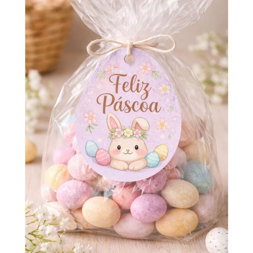 Envio Rápido- 45 Tags de Páscoa para embalagem/ tag Páscoa lembrancinha/ cartão Páscoa