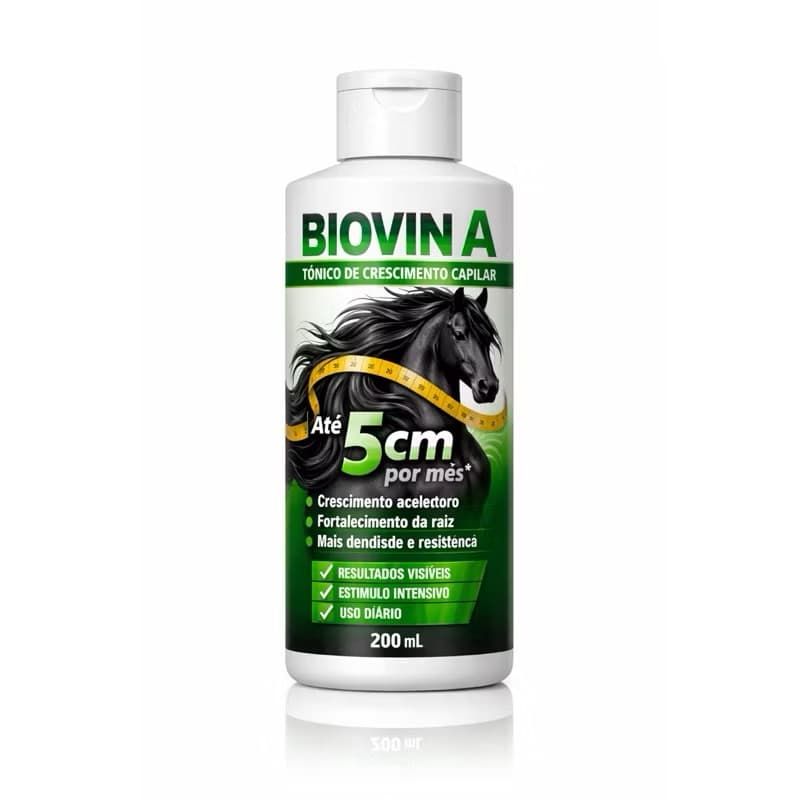 Tônico Biovin A 200ml Crescimento Capilar Rápido e Fortalecimento Antiquebra Combate a Queda Original