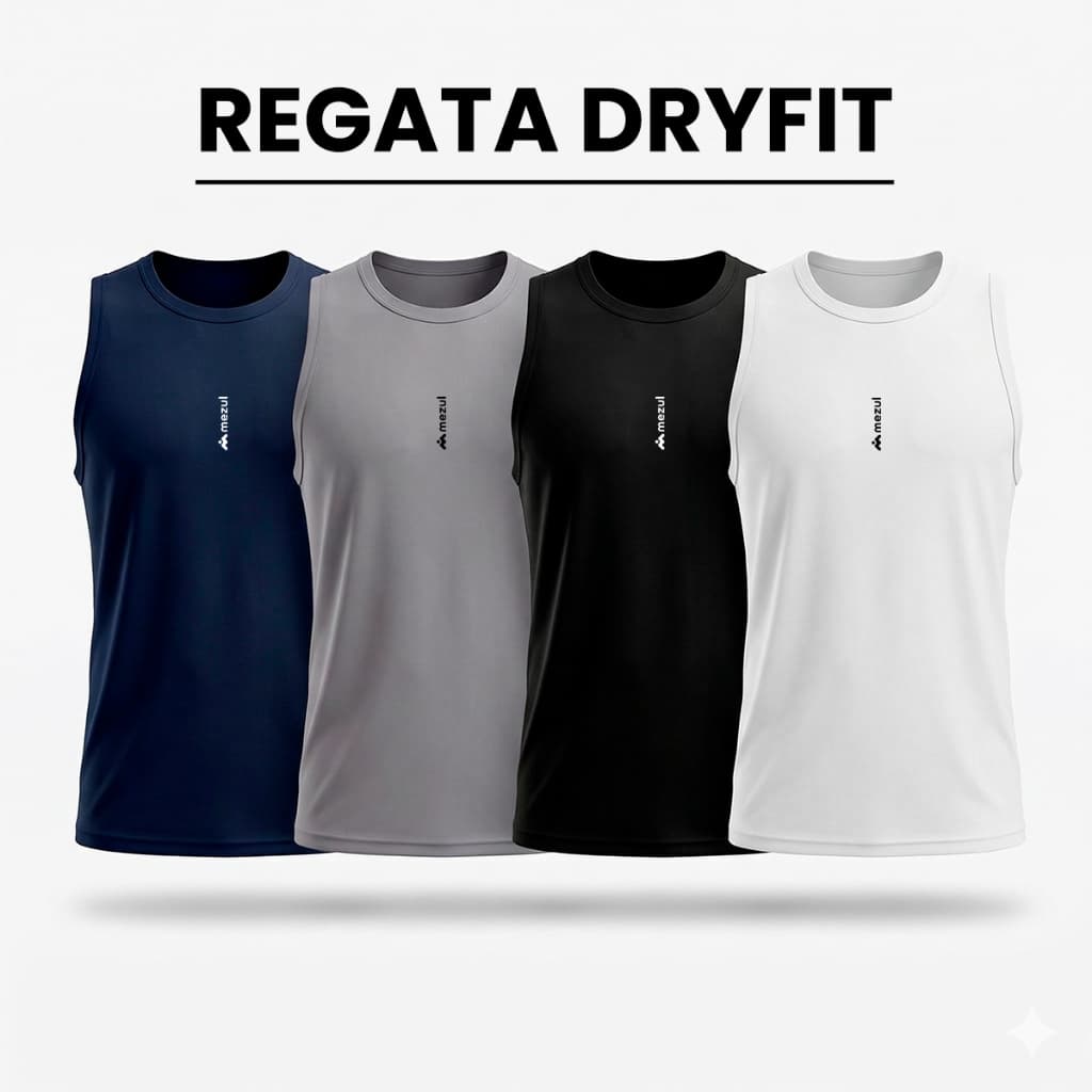 Kit Regata Dryfit Masculina 5 Cores Cavada Treino Academia ST7-CP2
