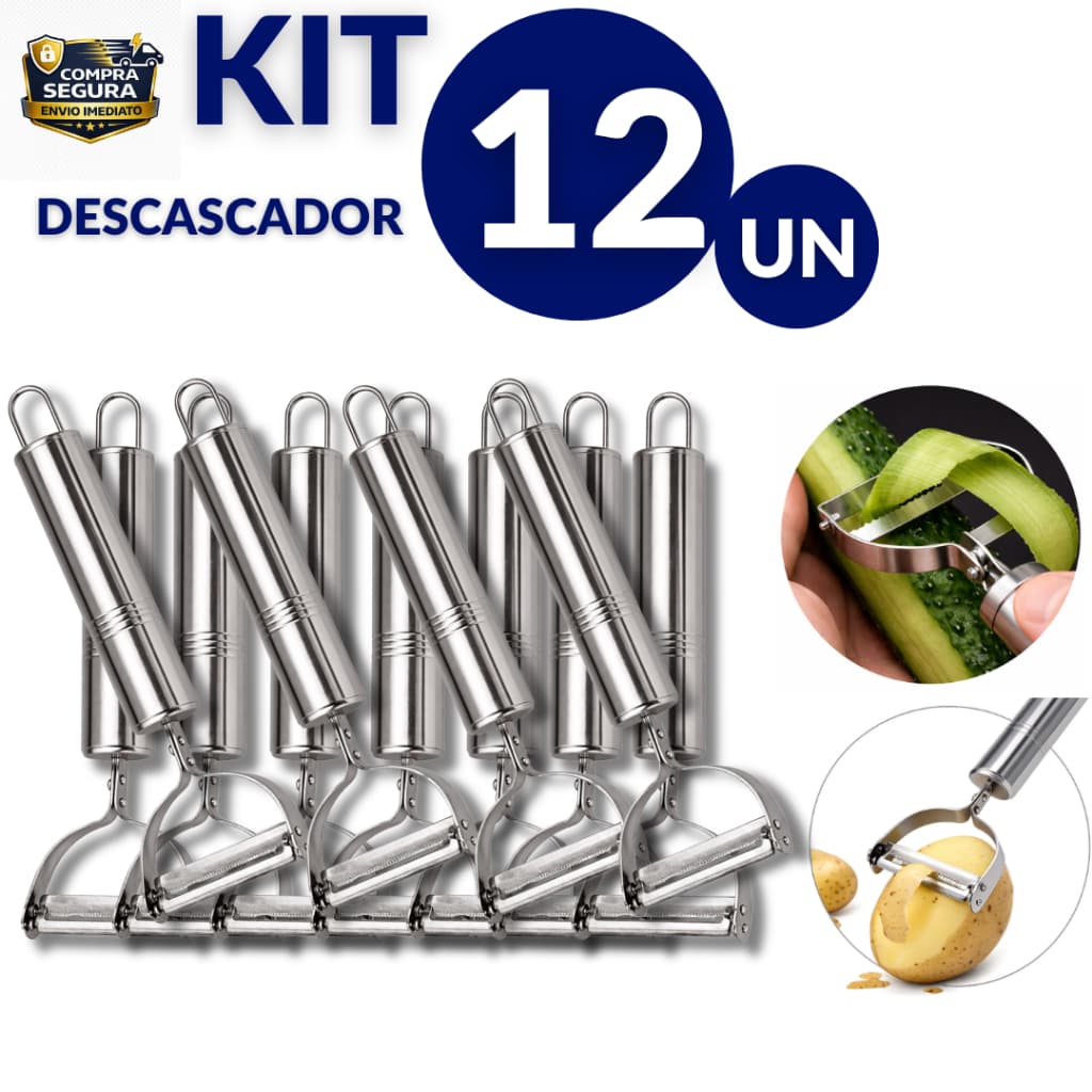 Descascador de Alimentos Inox Profissional Descascador de Legumes e Frutas Alta Durabilidade Top