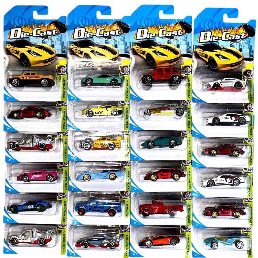 Kit 100 Carrinho De Ferro Brinquedo Estilo Hot Wh 1:64 Revenda Sortidos