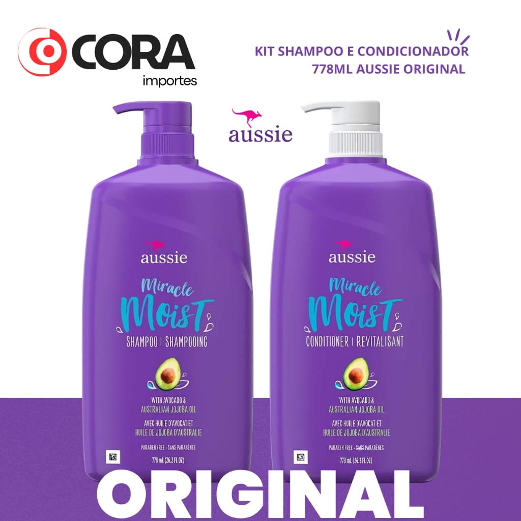 Kit Shampoo e Condicionador 778ml Assie Jojoba Avocado Abacate Original