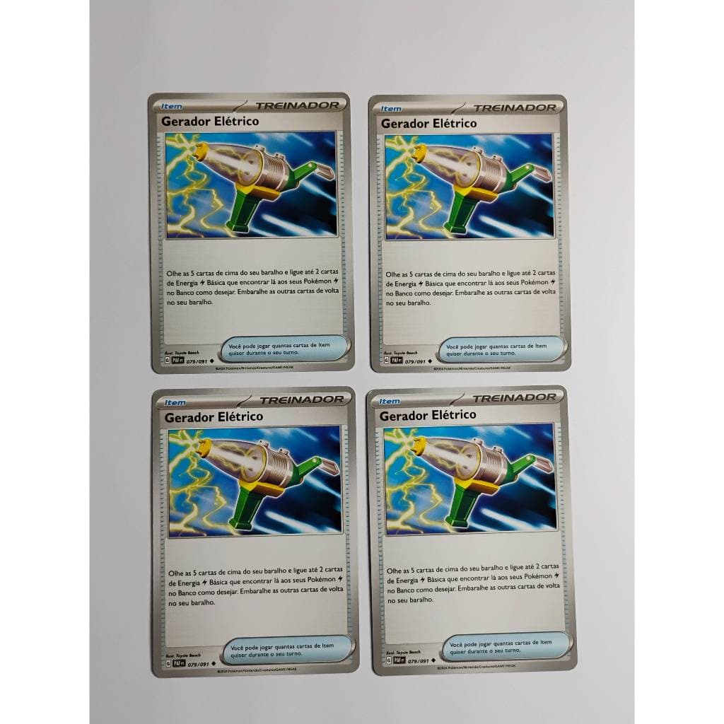 Kit 4 Gerador Elétrico 079/091 NM Destinos de Paldea (2024) Pokémon Estampas Ilustradas TCG Trading Card Game Copag
