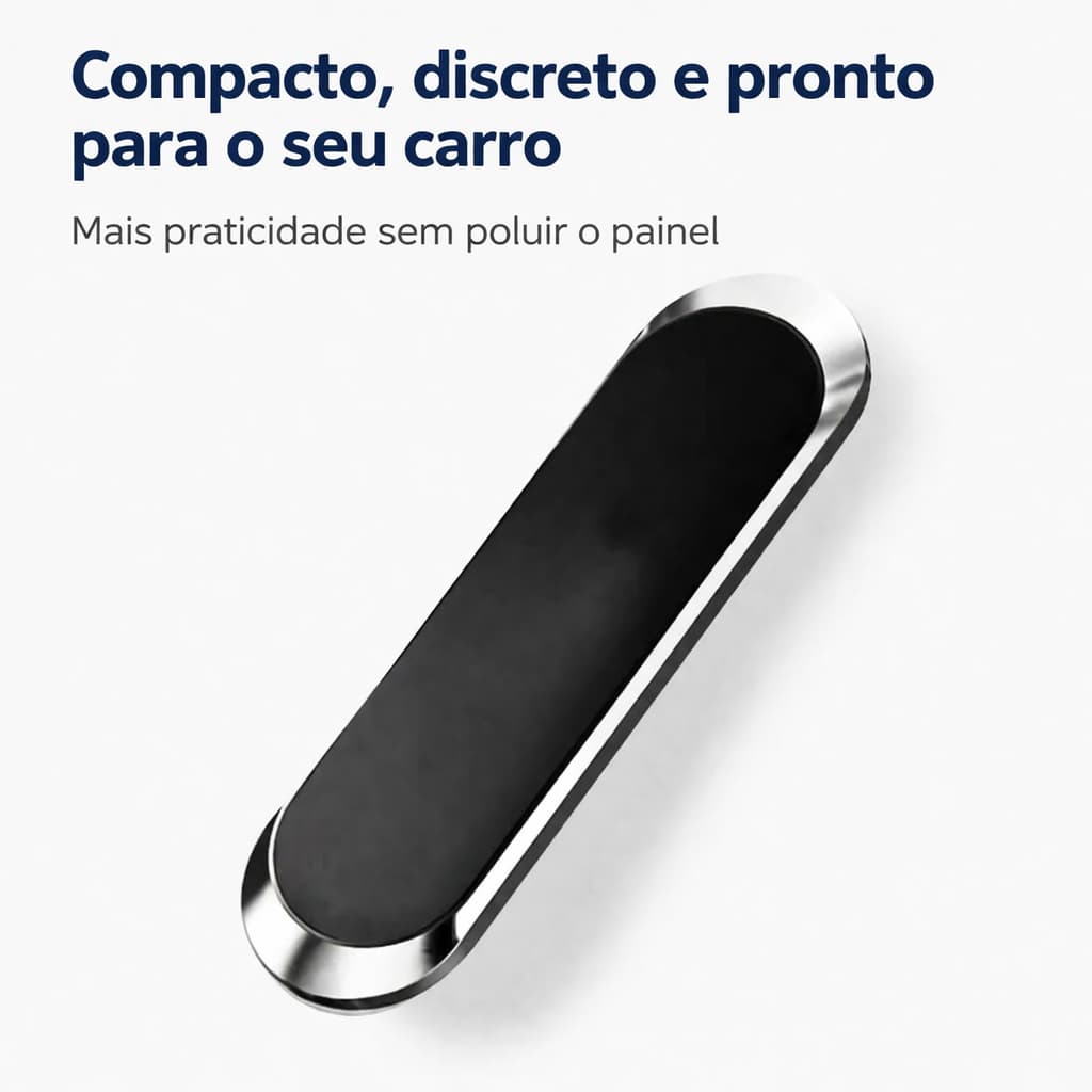 Suporte Magnético para Celular de Carro Compacto Adesivo Painel GPS Universal
