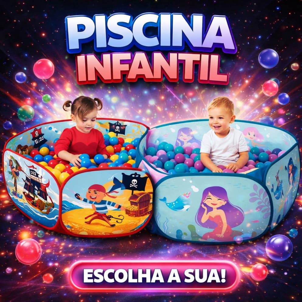 Piscina de Bolinhas Infantil Cestinha Menino Menina