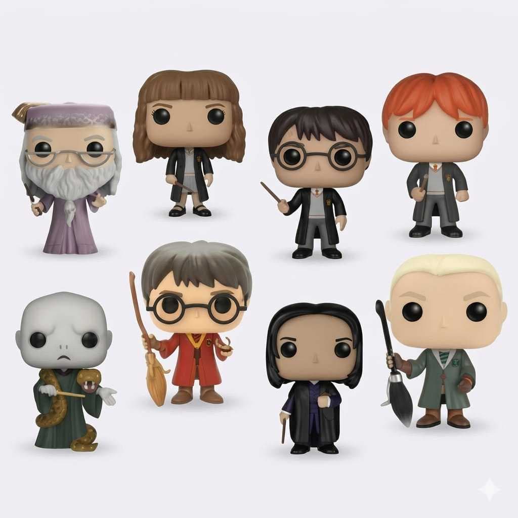 Bonecos Colecionáveis Estilo Bruxo Harry Potter – Figuras de Ação para Fãs e Decoração 10 CM COM CAIXA PERSONALIZADA