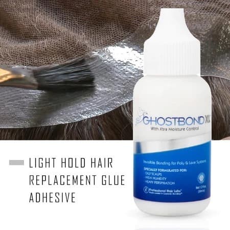 Adesivo de substituição de cabelo ligação invisível para olhares de cabelo naturais água resistente