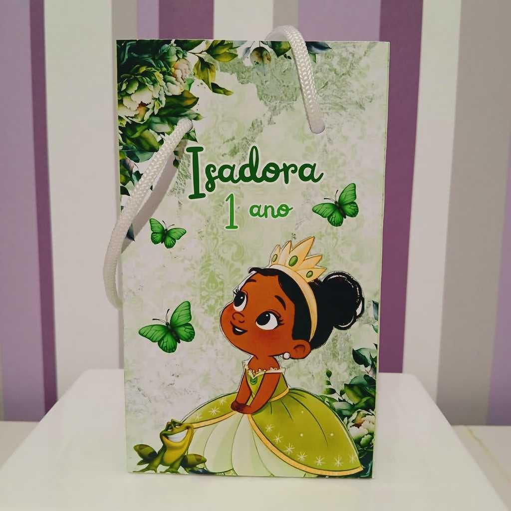 Sacolinha Surpresa Personalizada Princesa Tiana Baby Cute - Lembrancinha Aniversário - Tamanho P - PEGUE E MONTE
