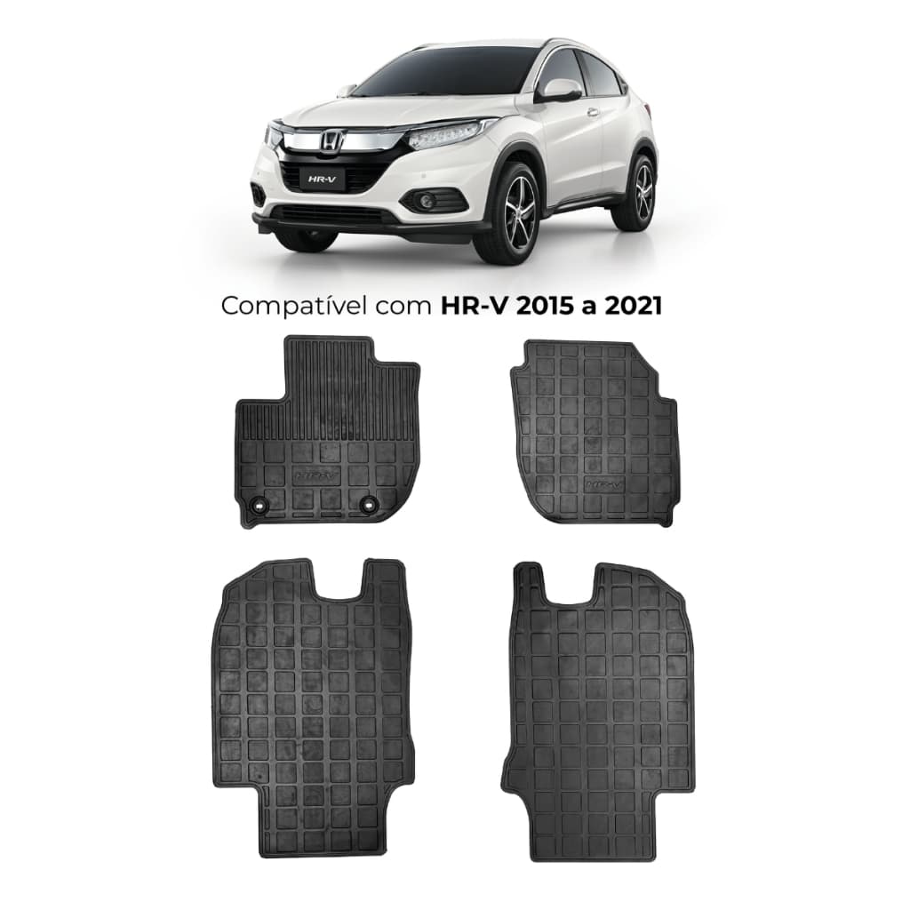 Jogo Completo Tapetes Borracha Honda Hrv 2015 a 2021