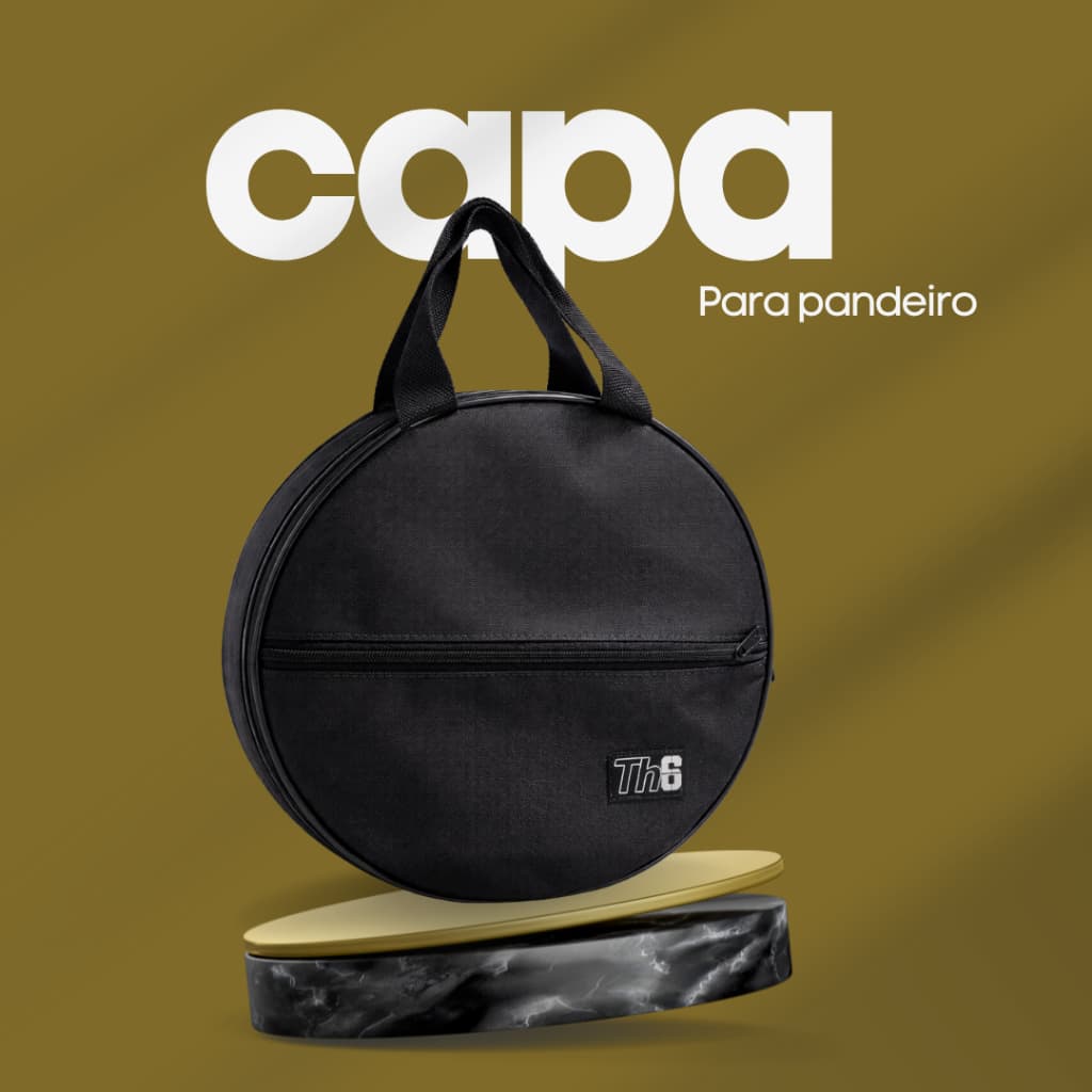 Capa de Pandeiro TH6 acolchoada – proteção e resistência