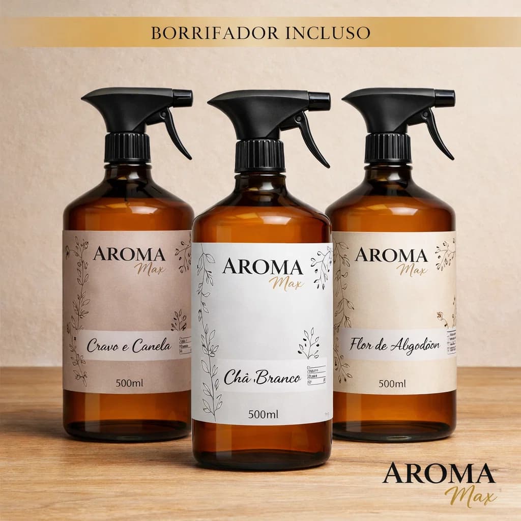 Água Perfumada 500ml 18 Aromas Aromatizador Ambiente Lençois Roupas Tecidos 500ml Não Agride Tecido