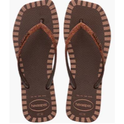 Chinelo Havaianas Slim Glitter Contour Café - escolha sua numeração