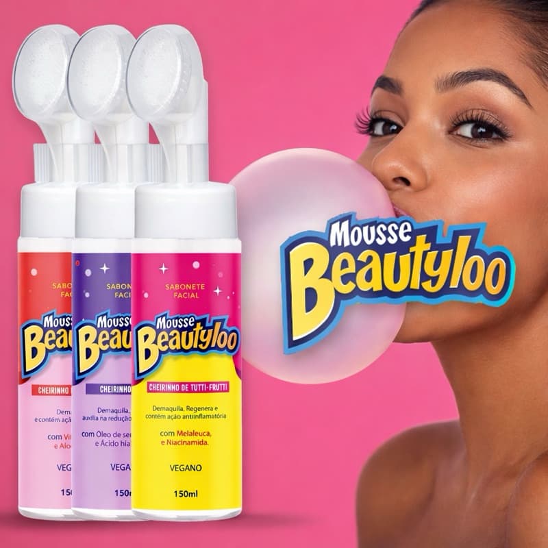 Mousse 150ml Beautyloo com Limpeza Profunda e Efeito Antioxidante SkinCare