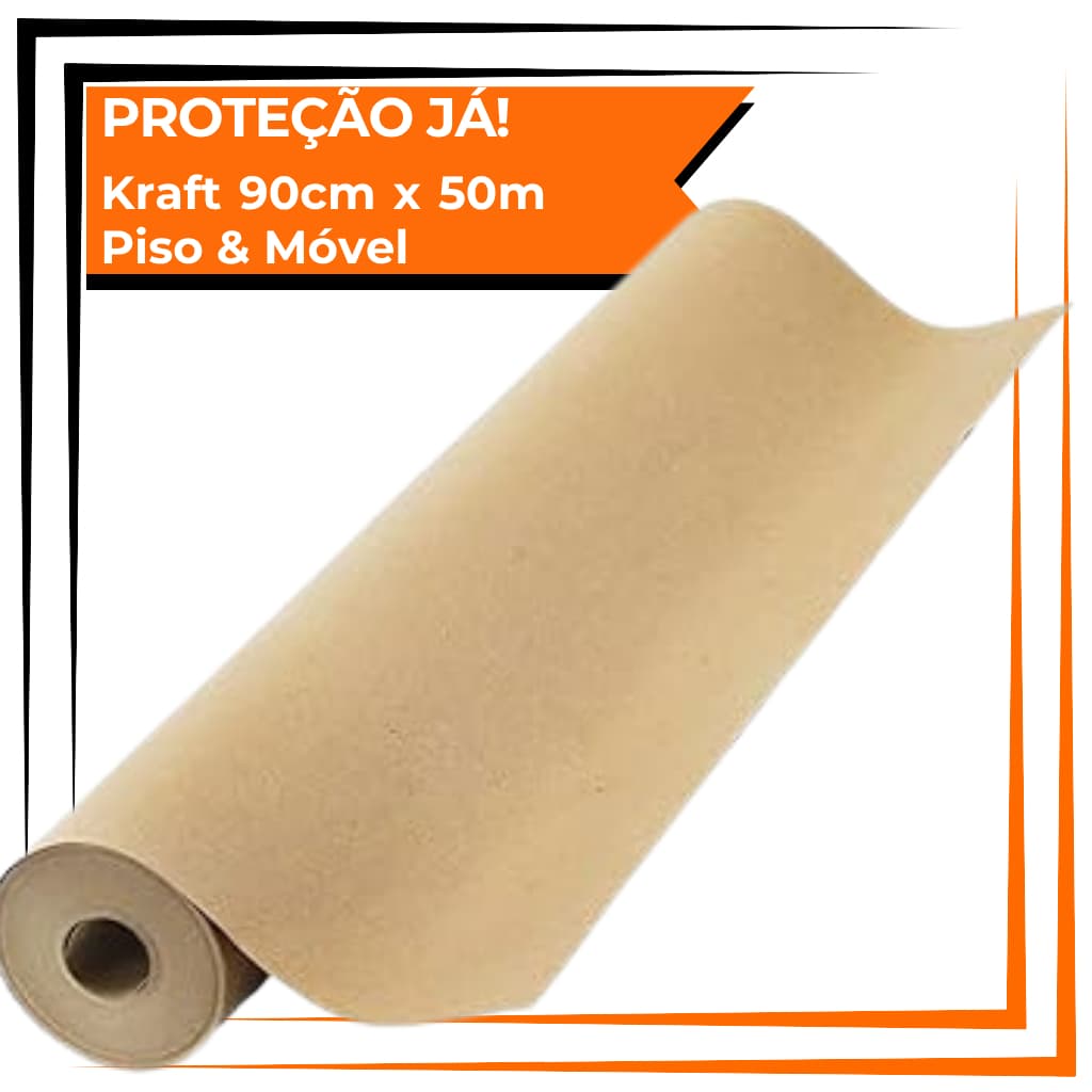 Bobina Papel Kraft 90cm x 50m - Embalagem Grande Envio Rapido