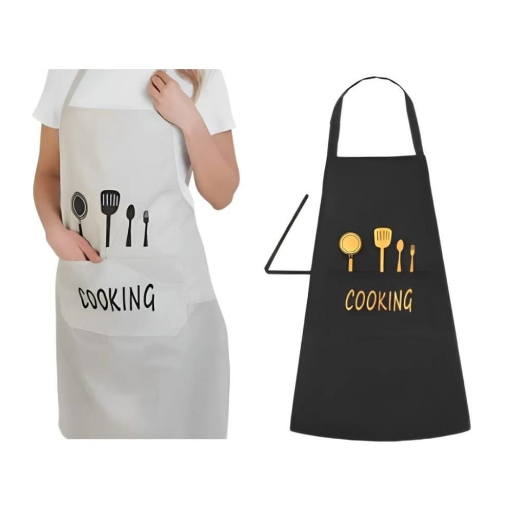 Avental Cozinha Cooking Ajustável Estampado Sortido Com Bolso Resistente Confortável