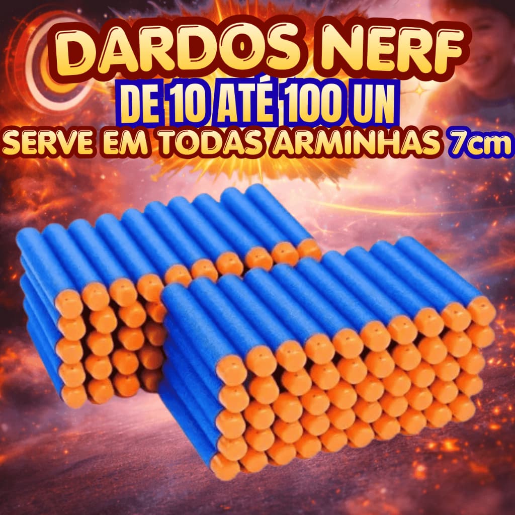 50/100 Dardos Para Nerf 7cm De Refil Balas De Brinquedo Infantil