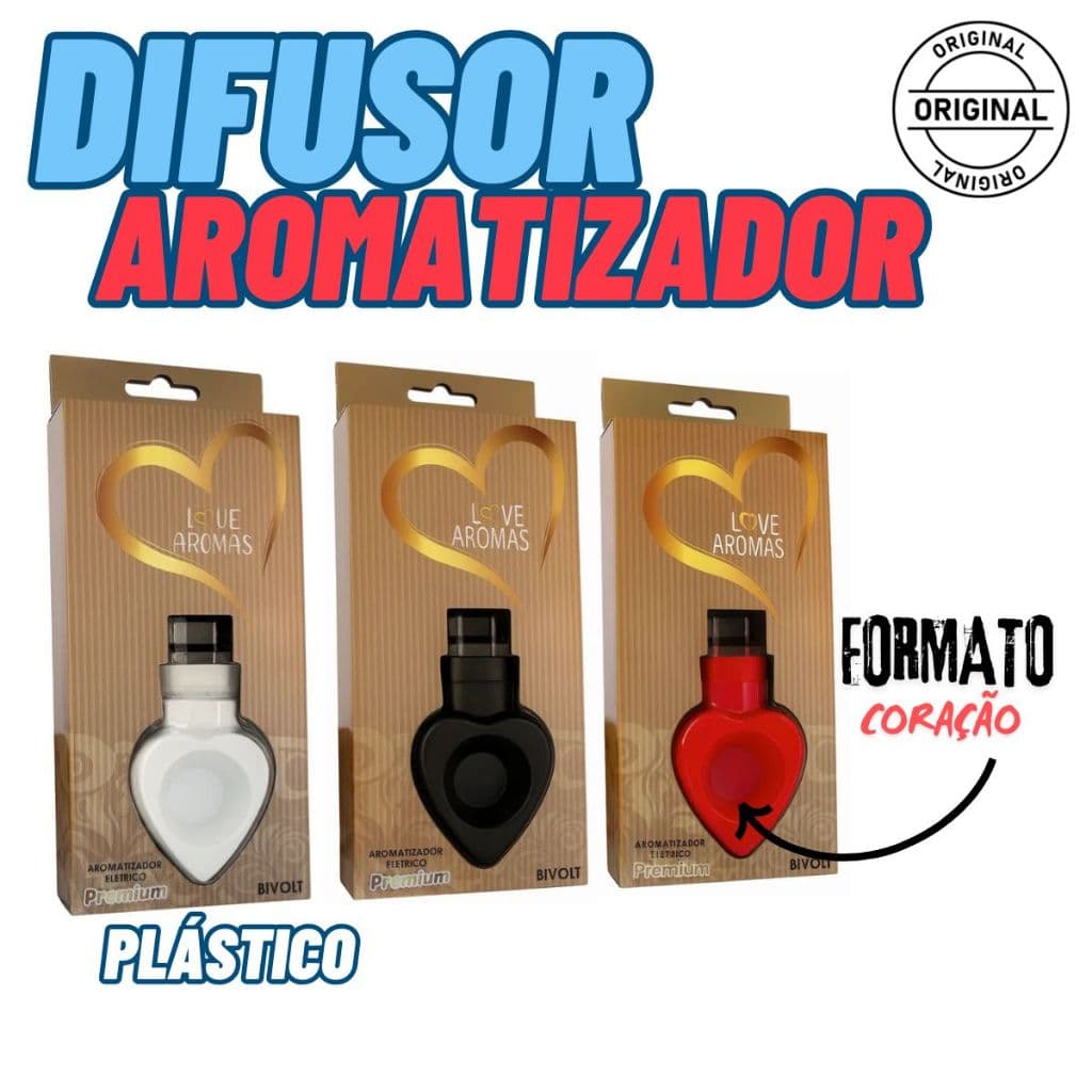 Difusor Aromatizador de Plástico Branco Elétrico Bivolt Óleo Essencial 30m2 Love Aromas