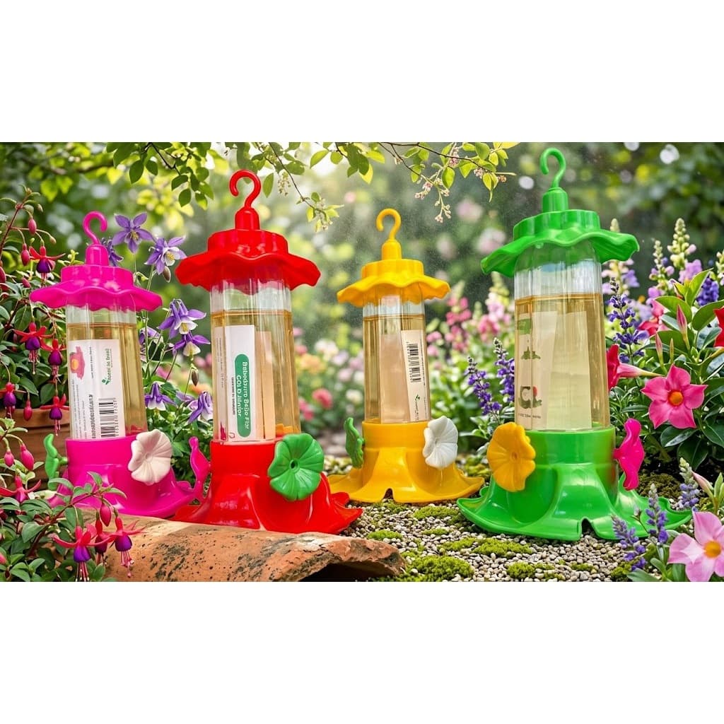4 Bebedouro Beija-Flor Ideal Para Alimentação Aves Passaros Decorativo Jardins 80ml Pequeno Sortidos