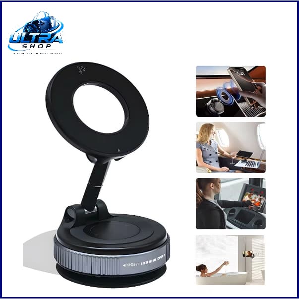 Suporte Magnético Para Carro Rotação 360 Suporte De Painel Resistente Telefone Magnético A Vácuo Celular LAY-07