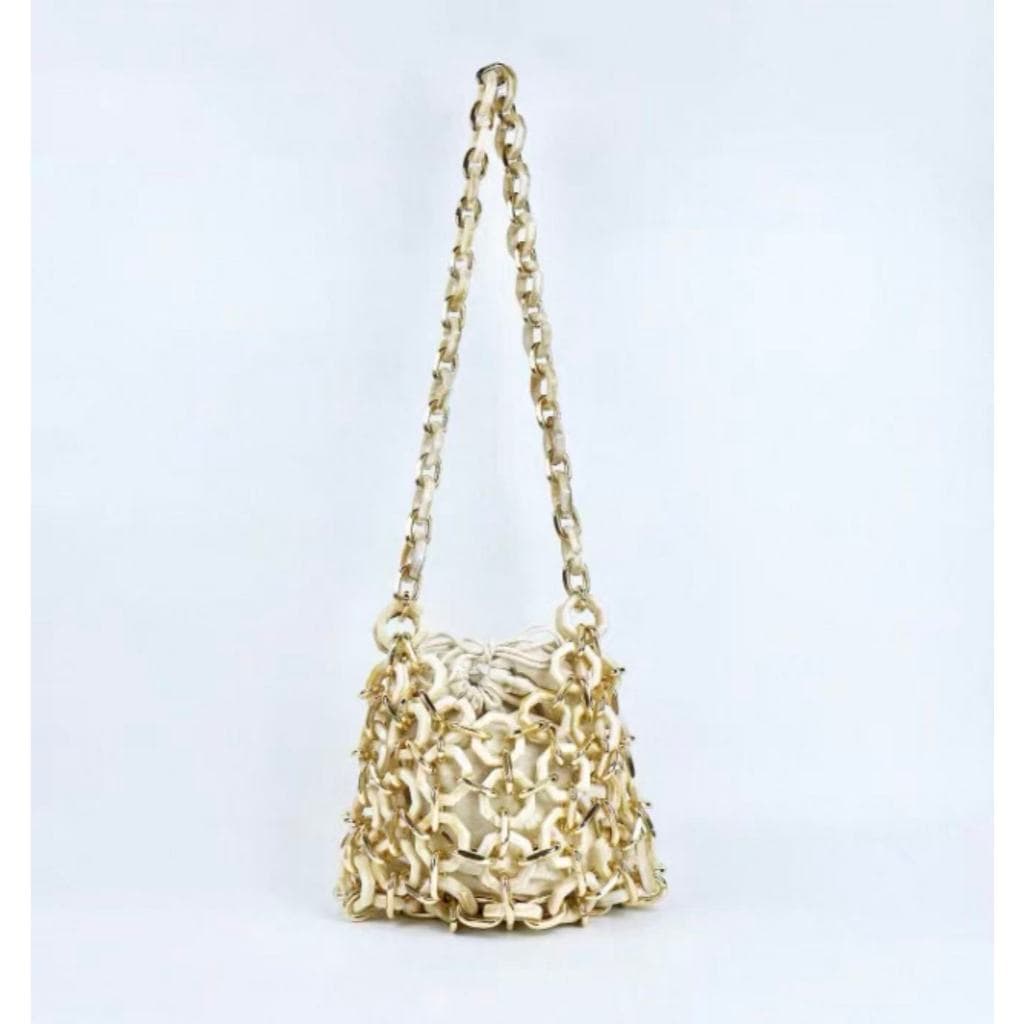 Bolsa tote/bolsa de ombro circular vazada com design exclusivo, pode ser usada transversalmente ou como uma bolsa de omb