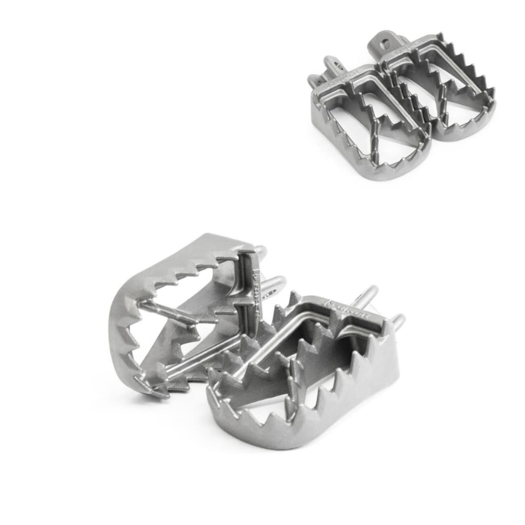 Pedaleira Larga Inox Moto Trilha Biker T-rex Honda Crf230 Crf250 Crf 300f Xr200 Xr 250 Bros Xre 300