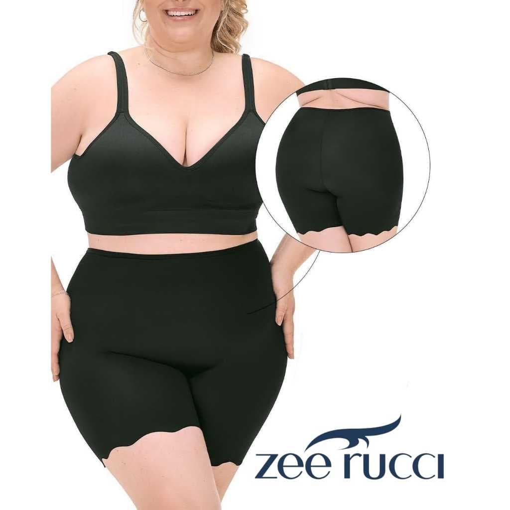 Shortinho Sem Costura Corte a Laser Zee Rucci Bermuda Short Calcinha Invisível  Plus Size