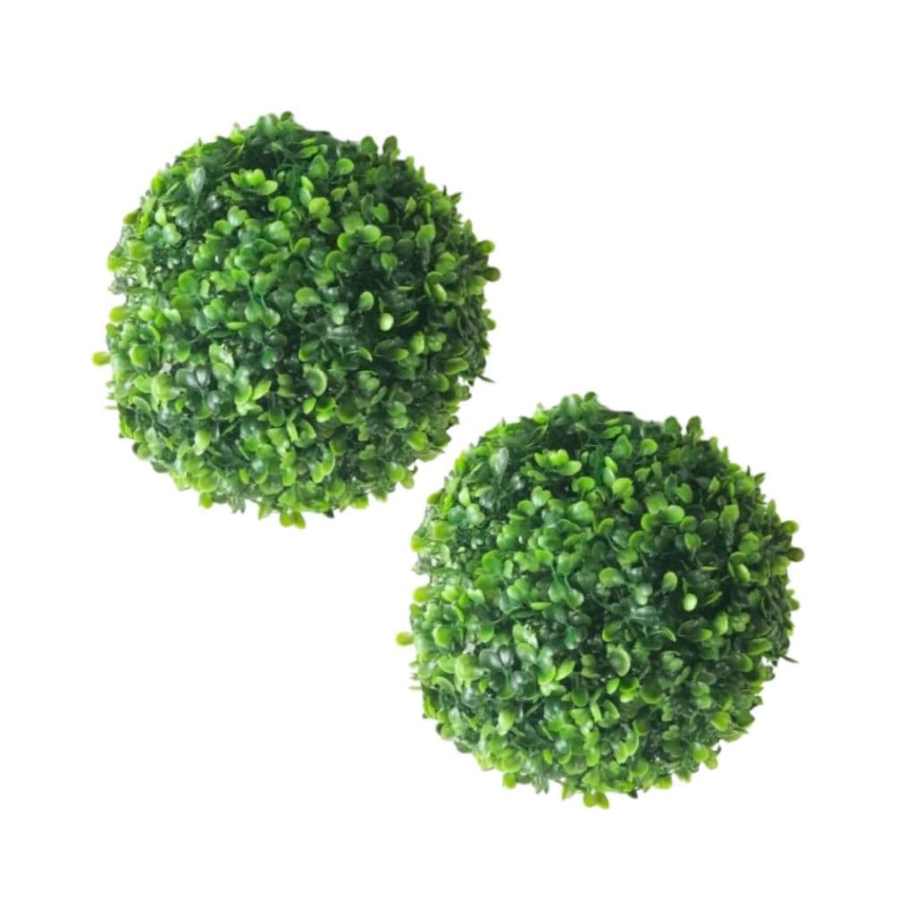 Kit 2 Bola Buchinho Artificial Verde 18cm Decoracao Grama Buxinho Planta Artificiais Topo Festa Mesa