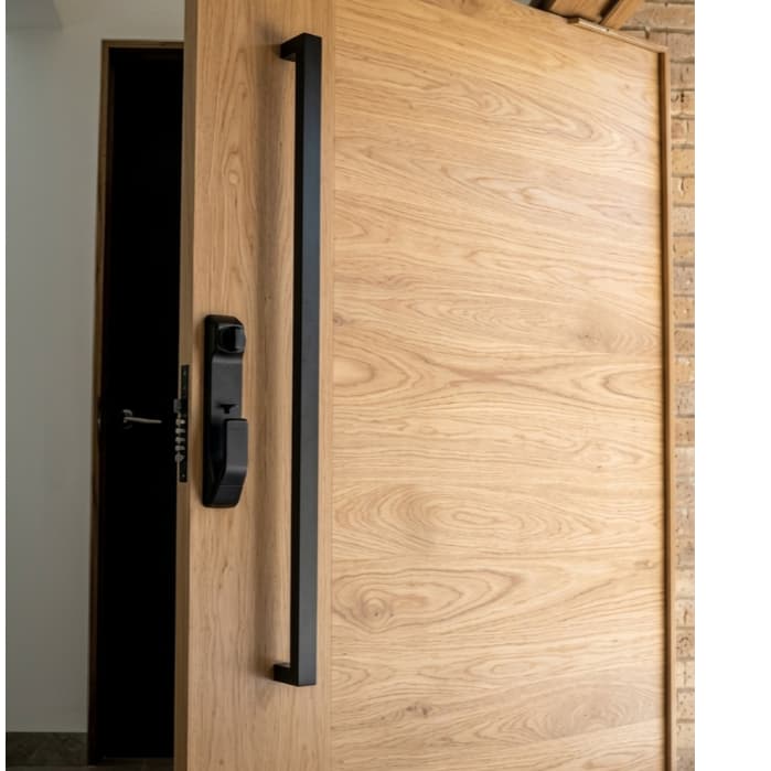 Puxador U Inox Preto Fosco 80cm Porta de Madeira e Vidro – Pegador Porta Duplo Moderno