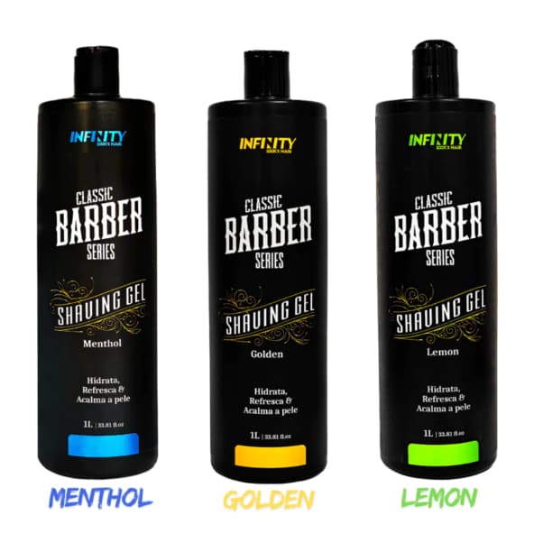 Shaving Gel Menta - Limão - Golden Infinity 1kg | Barbear Profissional Suave e Sem Irritação